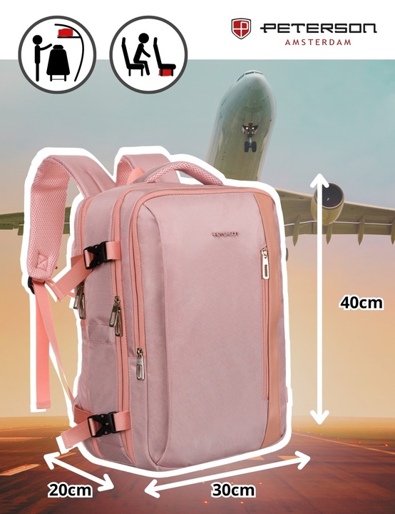 Plecak do samolotu Wizzair 40x30x20 torba bagaż podręczny podróżny pojemny