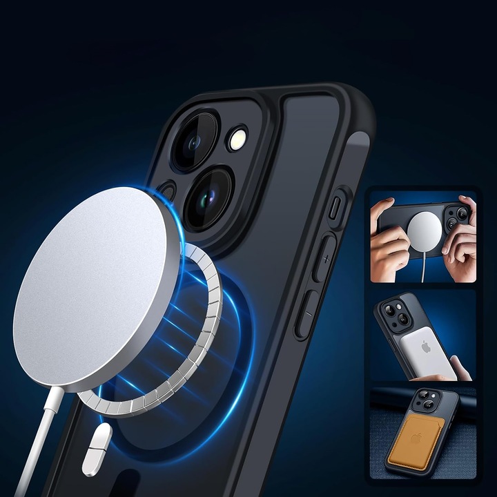 ETUI DO IPHONE 13 14 MAGSAFE PLECKI WZMACNIANE ANTI-SHOCK MATT CASE + SZKŁO