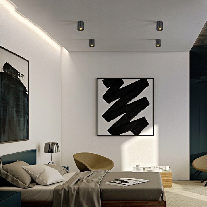 3x SPOT OPRAWA NATYNKOWA HALOGENOWA SUFITOWA tuba ruchoma GU10 żarówka LED