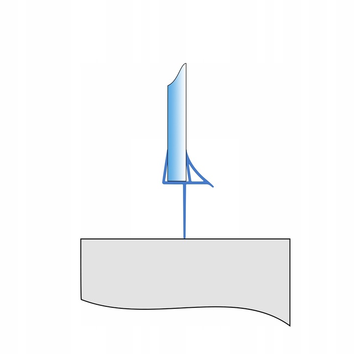 USZCZELKA DO KABINY PRYSZNICOWEJ SZYBY DRZWI DOLNA Z OKAPNIKIEM 6-8mm 100CM