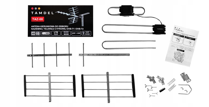 Antena do TV naziemnej DVB-T2 COMBO MUX-8 VHF/UHF zewnętrzna 4K LTE