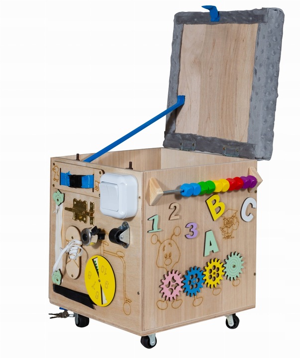 PUFA Manipulacyjna Na Zabawki Tablica Skrzynia