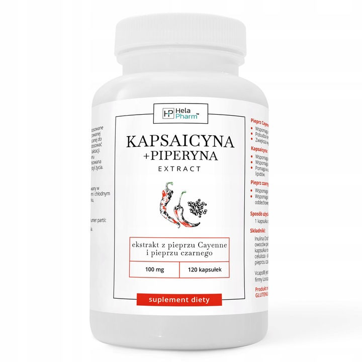 Kapsaicyna+Piperyna EXTRACT ODCHUDZANIE 120 kaps