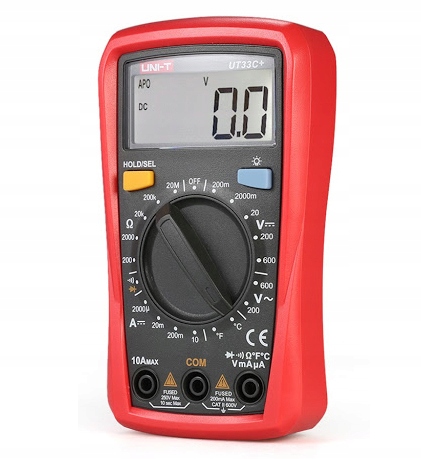 PROFESJONALNY MIERNIK CYFROWY MULTIMETR PRĄDU NAPIĘCIA LCD UNI-T UT33C+