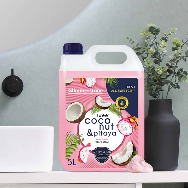 MYDŁO W PIANCE PIANIE ŚWIEŻY KOKOS I PITAJA DO DOZOWNIKÓW SPIENIAJĄCYCH 5L