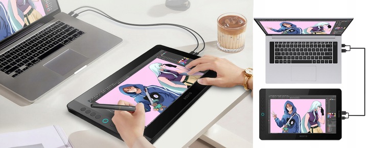 PROFESJONALNY Tablet graficzny BOSTO DOTYK buttons