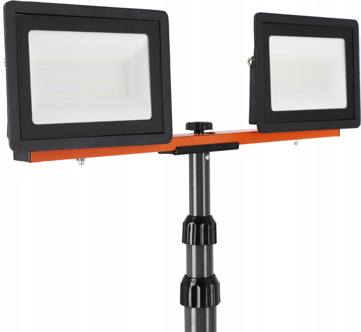Halogen LED statyw budowlany naświetlacz 2X 50W + przewód zestaw stojak