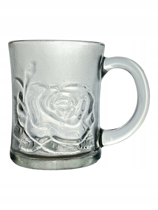 6x SZKLANKI 280 ML DO HERBATY KAWY Z UCHEM KOMPLET SZKLANEK ELEGANCKIE