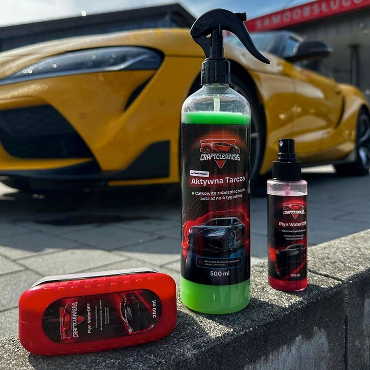 ZESTAW HYDROFOBOWY Aktywna Tarcza WaterOFF Niewidzialna Wycieraczka GRATISY
