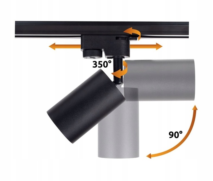 Zestaw Szynoprzewód Szyna 1m + 4x Lampa GU10 LED Oświetlenie szynowe