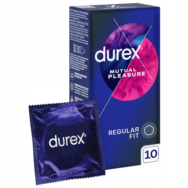 Durex Mutual Pleasure prezerwatywy z wypustkami opóźniające wytrysk 10 szt.