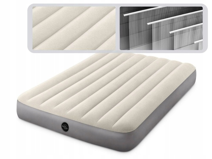 Materac Dmuchany Dwuosobowy Welurowy Łóżko Intex MODEL 2024