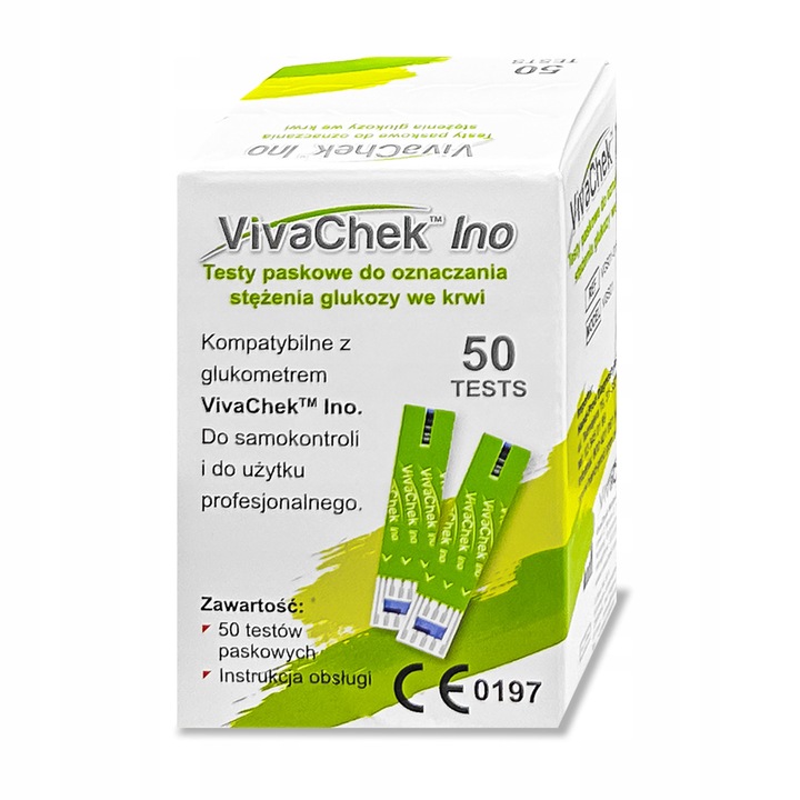 Paski do glukometru VivaChek Ino do oznaczania glukozy 50 sztuk
