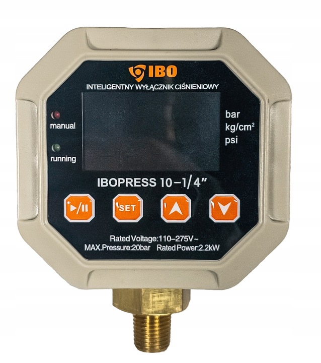 WYŁĄCZNIK CIŚNIENIOWY ELEKTRONICZNY IBOPRESS 10 1/4" DO POMPY