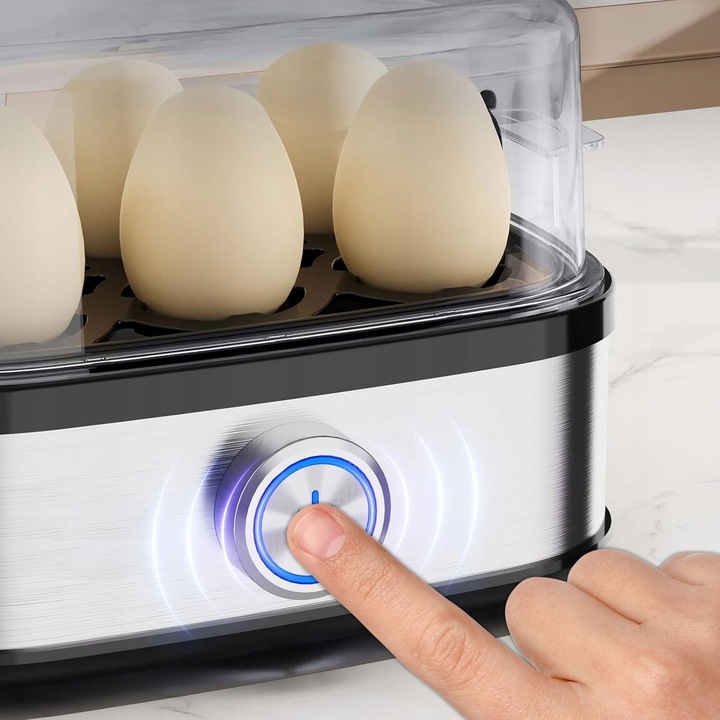 JAJOWAR AUTOMAT DO GOTOWANIA JAJEK OMLETU 6 JAJEK 200W ZESTAW Z MIARKĄ