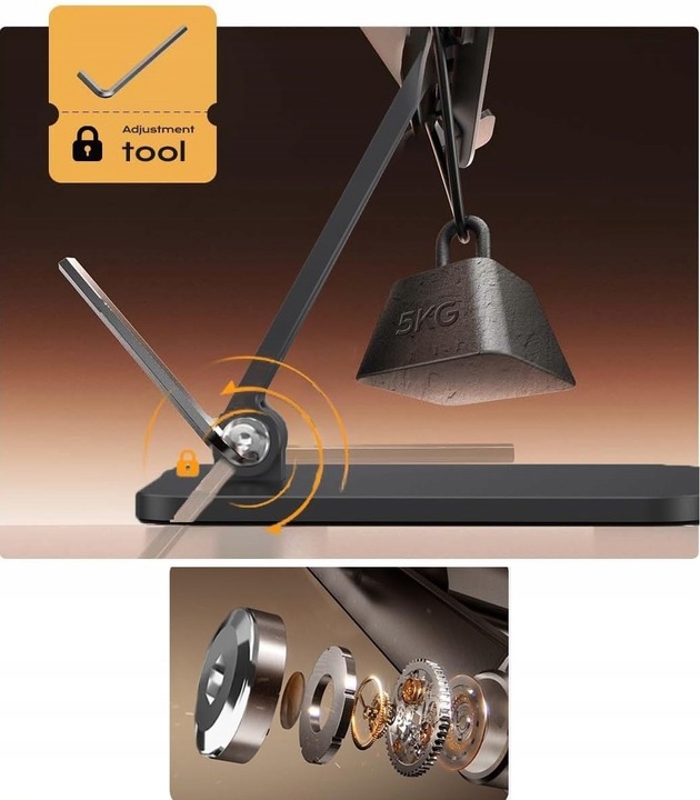 MOCNY Stojak podstawka uchwyt pod tablet na telefon regulowana na biurko GR