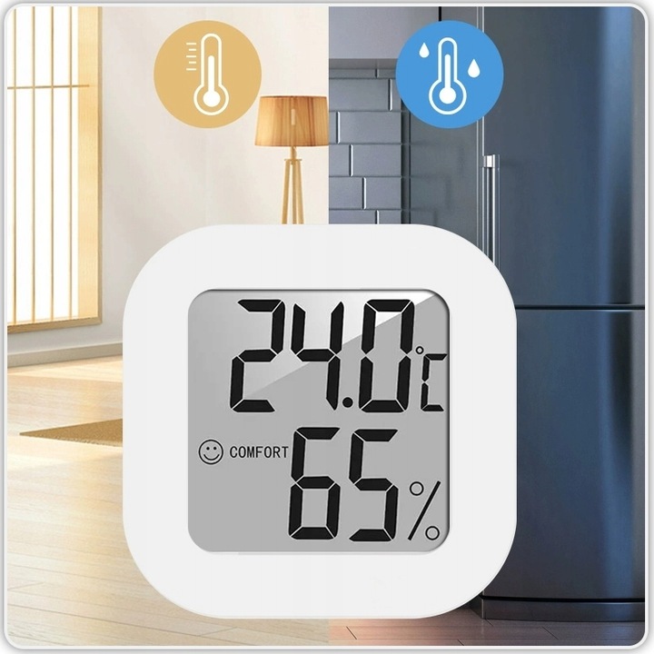 4x TERMOMETR POKOJOWY CYFROWY HIGROMETR ELEKTRONICZNY WILGOTNOŚĆ