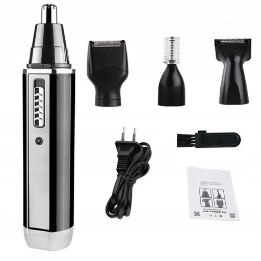 Maszynka trymer 4W1 DO WŁOSÓW BRODY nosa brwi KEMEI 4 nakładki