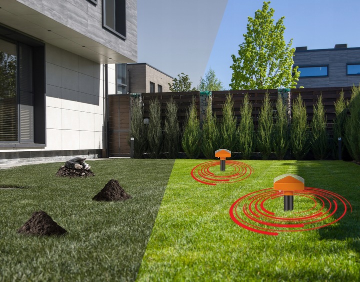 ODSTRASZACZ KRETÓW NA KRETY NORNICE MYSZY WĘŻE ODSTRASZACZ SOLARNY (2