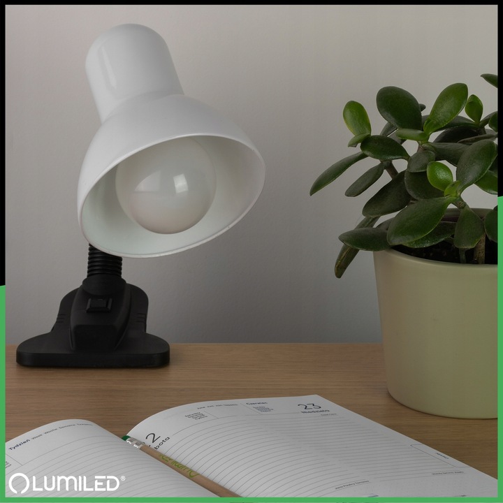Lampka Biurkowa Szkolna Regulowana na Biurko Nocna Stołowa E27 z