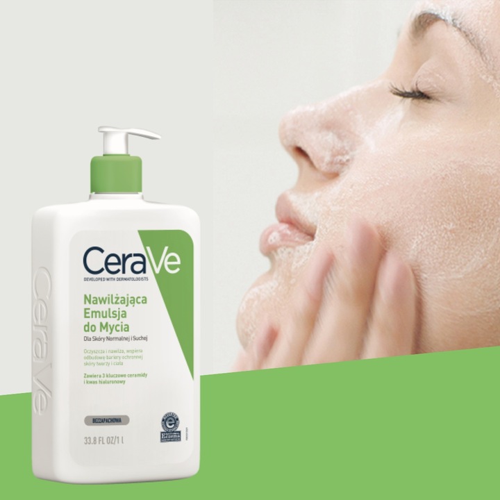 CeraVe Emulsja Nawilżająca do Mycia Dla Skóry Normalnej i Suchej 1l