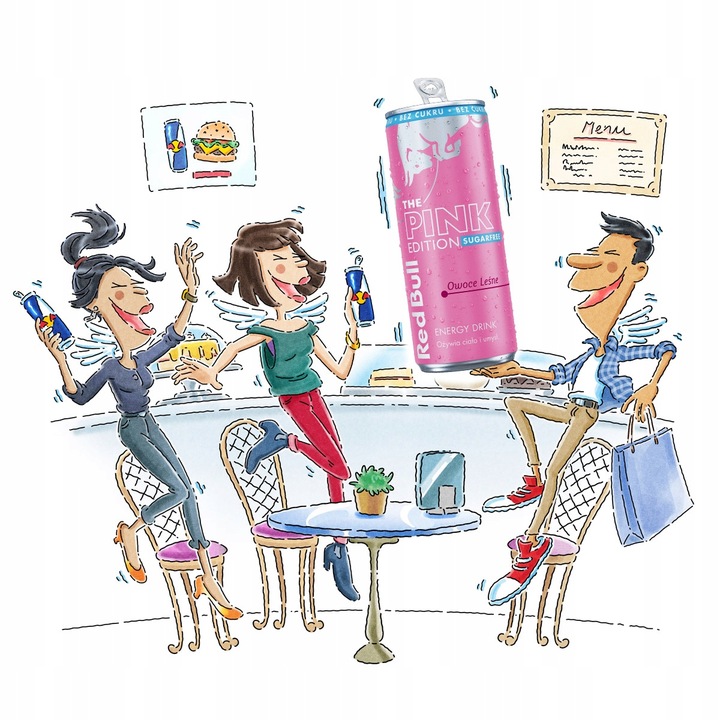 RED BULL Napój Energetyczny Pink owoce leśne bez cukru 12x250ml ZESTAW