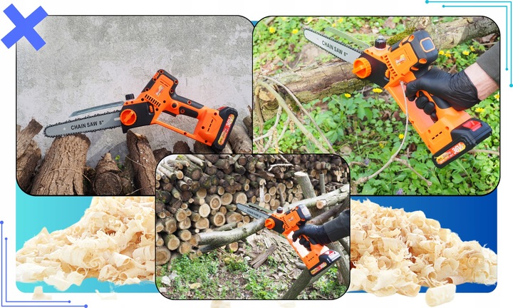 PIŁA AKUMULATOROWA ELEKTRYCZNA MINI 8" + DWA 2X AKUMULATORY 2.0Ah DO