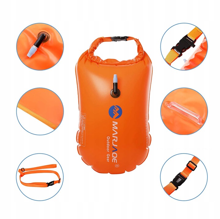 Boja asekuracyjna pływacka sucha kieszeń 72cm