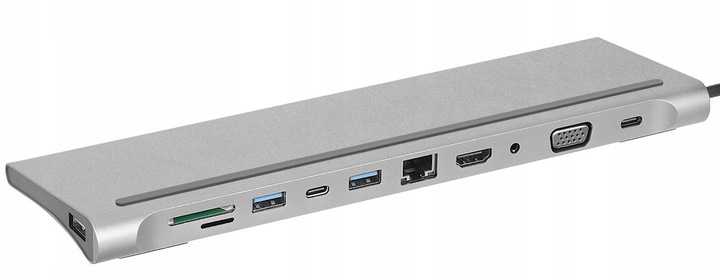HUB USB-C 11w1 HDMI LAN VGA RJ45 SD STACJA DOKUJĄCA Macbook Pro Air M1 M2