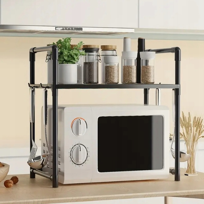 ORGANIZER KUCHENNY NAD MIKROFALÓWKĘ OPIEKACZ REGAŁ PÓŁKA PRZYPRAWY