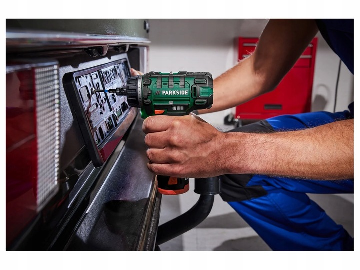 PARKSIDE Wiertarko-wkrętarka PBSA 12 E4 AKU i ŁADOWARKA + BITY