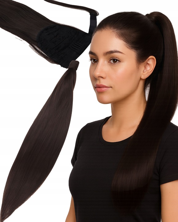 Włosy Syntetyczne Doczepiane Kucyk Kitka Dopinka Treska 60 cm jak Naturalne