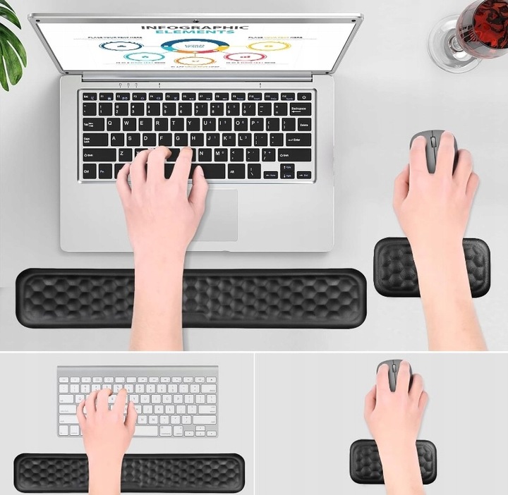 ERGONOMICZNA PODKŁADKA POD NADGARSTEK KLAWIATURĘ MYSZKĘ MASUJĄCA JAKOŚĆ