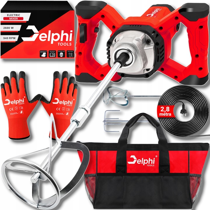 MIESZADŁO DO KLEJU BETONU ZAPRAW FARB ELEKTRYCZNE 2x MIESZALNIK