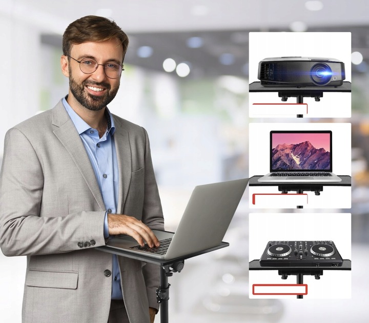 STATYW PODSTAWKA STOJAK POD LAPTOP PROJEKTOR REGULOWANY PYLE