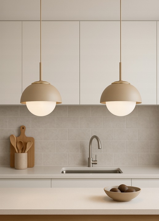 Lampa Sufitowa Wisząca Żyrandol Plafon Ecru Beż Cosmo