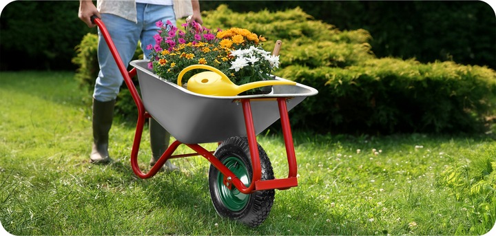 KOŁO KÓŁKO DO TACZKI TACZEK MOCNE Z DĘTKĄ POMPOWANE 4.80/4.00-8 + OŚKA