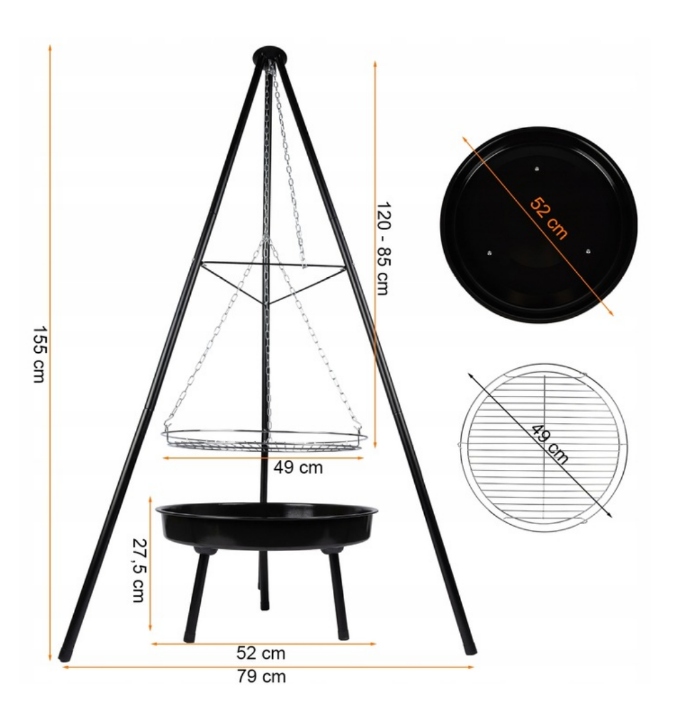 Wentylator elektryczny do grilla i kuźni z adapterem prędkości