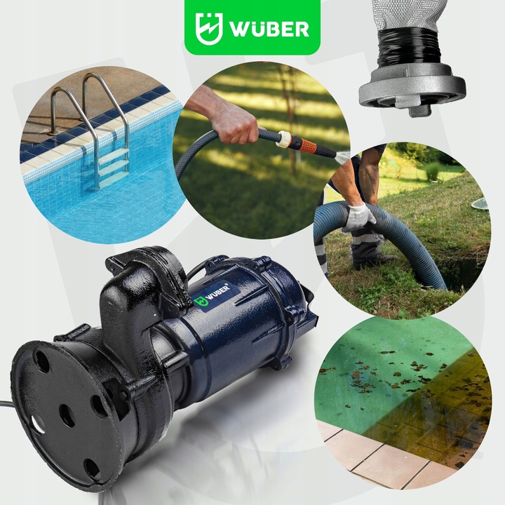 POMPA Z ROZDRABNIACZEM DO WODY BRUDNEJ CZYSTEJ SZAMBA 2500W MOCNA FAST FIX