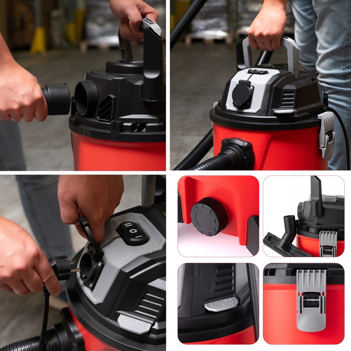 ODKURZACZ PRZEMYSŁOWY BEZWORKOWY GNIAZDO Z OTRZĄSACZEM PYŁU GIPSU