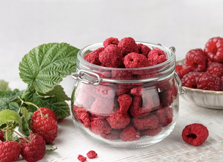 MALINY LIOFILIZOWANE 100g Całe Owoce liofilizowane Malina jakość Kol-Pol