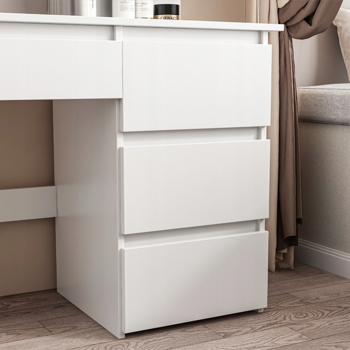 TOALETKA DO MAKIJAŻU WIZAŻU KOSMETYCZNA Z LUSTREM LED NOWOCZESNA LOFT