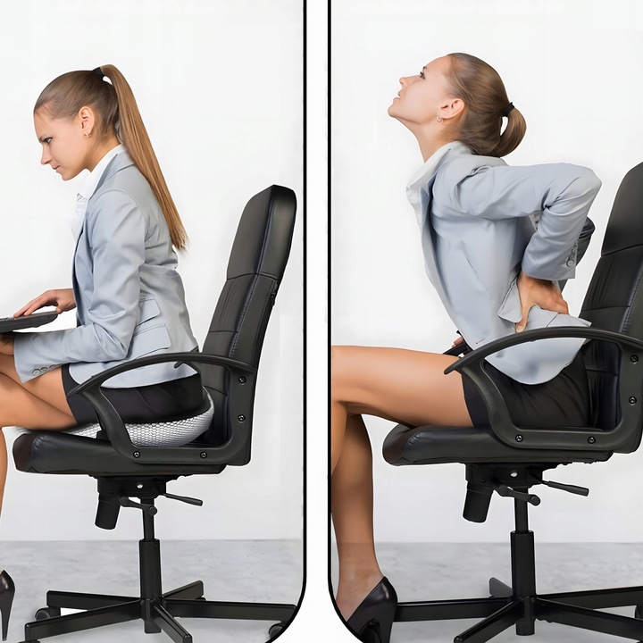 PODUSZKA ORTOPEDYCZNA DO SIEDZENIA PROFILOWANA MEMORY FOAM NA KRZESŁO