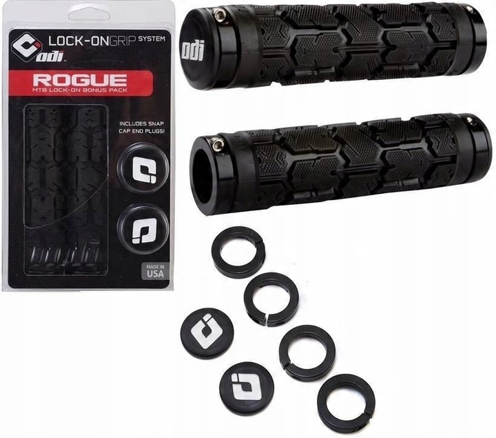 Gripy ODI ROGUE Lock-On czarne 130mm chwyty MTB ENDURO