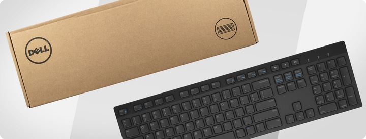 DELL PRO series| Cicha biurowa klawiatura USB 1,8m | CZARNA SLIM REGULOWANA