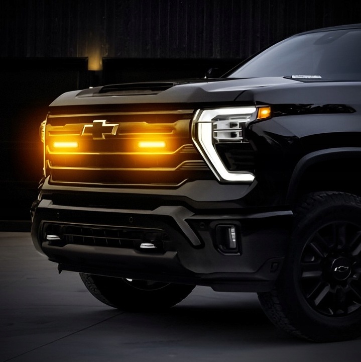 Lampa Stroboskop LED w Atrapę Auto Laweta 12V 24V Pilot 19-Trybów Mocna