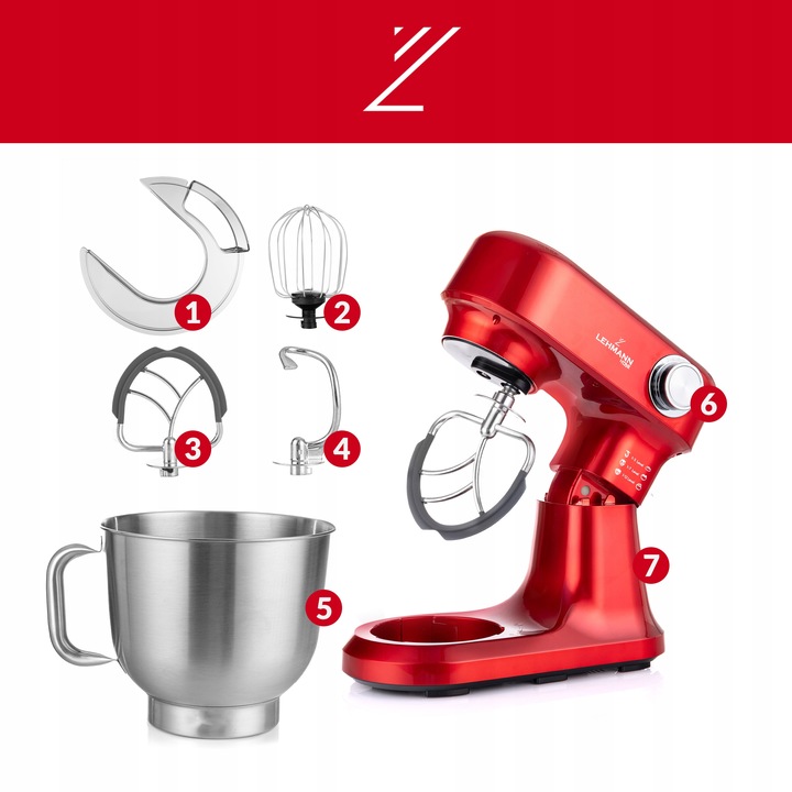 ROBOT PLANETARNY KUCHENNY MIKSER 3x MIESZADŁA DUŻA MISA HAK CIASTA