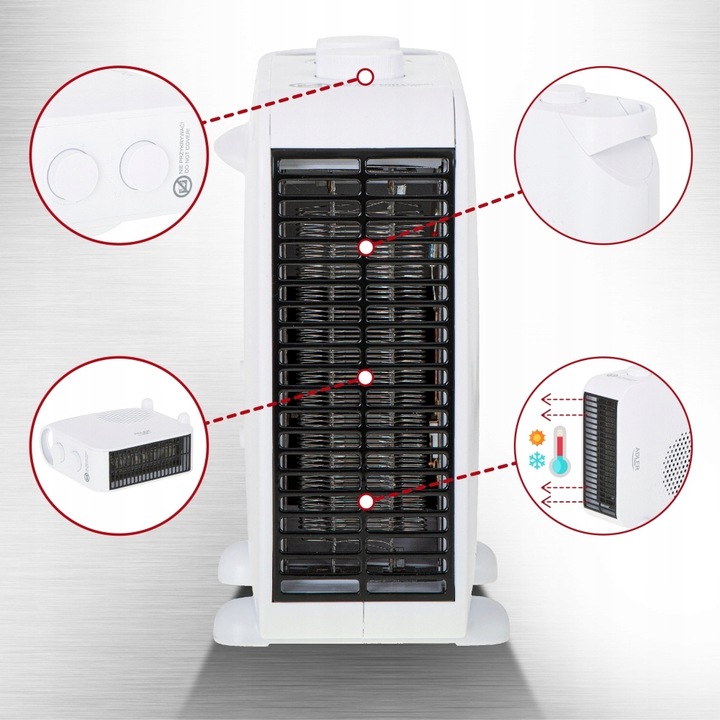 Termowentylator grzejnik elektryczny 2000W funkcja wentylatora
