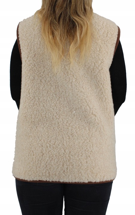 Kamizelka damska wełniana MERINO 100%, ciepła, rozmiar L