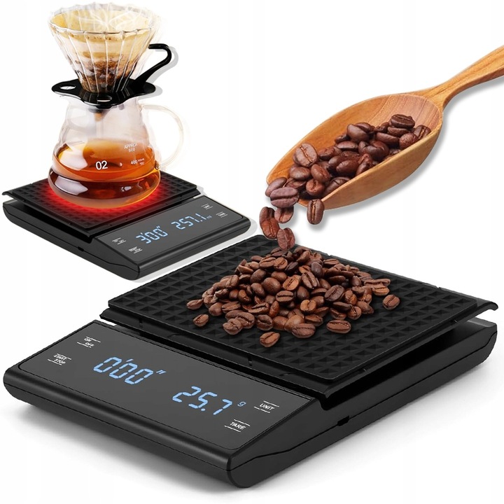 WAGA KUCHENNA DOMOWA PRECYZYJNA ELEKTRONICZNA 3KG KAWY WYŚWIETLACZ